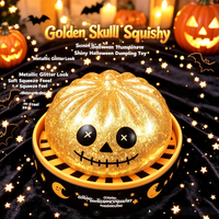 Décoration de Noël Jouet anti-stress Pâton de boulanger pétillant scintillant Boîte mystère Squishy Anti-stress à presser doux Cadeau d'Halloween pour enfant