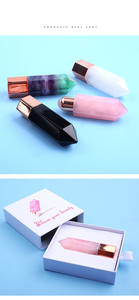 4-in-1 Edelstein Ätherisches Öl Flasche Kristall-Energie Rosenquarz Parfümflasche - Product Image 6