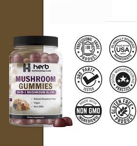 Gomitas de Hongos Naturales OEM, Mezcla de Melena de León y Chaga, Mejora la Memoria y el Sueño, Bajo en Azúcar, Veganas, 2 Gomitas por Porción, 60 Unidades, para Adultos - Product Image 4