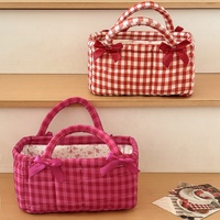 Panier Cadeau Nouveau-né Multifonctionnel Portable en Coton avec Nœud, Grande Capacité, Sans Peluches, Idéal pour le Rangement - Meilleures Ventes