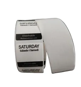 Étiquette en papier <span class=keywords><strong>soluble</strong></span> dans l'eau pour la cuisine autocollants lavables amovibles adhésifs trilingues respectueux de l'environnement - Product Image 1