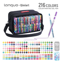 Ensemble de stylos professionnels pour journalisation, 216 couleurs, en plastique, pointe 1,0 mm, écriture fluide, stylos à dessin, marqueurs artistiques multicolores, bricolage