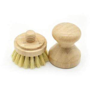 Eco-Friendly Bamboo Handle Kitchen <b>Brush</b> Replaceable Natural Sisal Bristle Dish <b>Brush</b> - Product Image 5