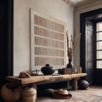 Peinture à l'huile abstraite faite à la main sur toile encadrée, art mural pour la décoration intérieure rétro-moderne