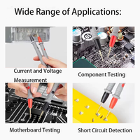 Universal 1000V 10A 20A Digital Multimeter with Test Leads and Metal Measuring Probe Extra Support for Educational Equipment