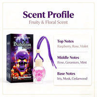 Diffuseur de parfum pour voiture personnalisé, flacon en verre avec crâne d'Halloween et étoile de Noël, pendentif désodorisant multi-parfums pour voiture