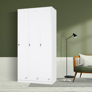 Armario moderno de metal de 2 puertas, armario de ropa de hierro ajustable, armario para el hogar, oficina, exterior, gimnasio, taller, cocina - Product Image 6