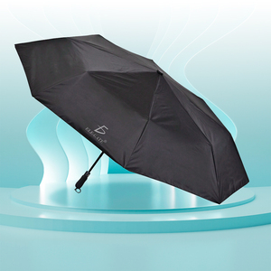 Parapluie compact Elegate noir 8K, hydrofuge, protection UV, pour les voyages - Product Image 1