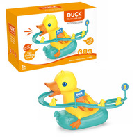 Mini canard monte-escalier, jouet à roulettes, piste électrique, jouet de montagnes russes DIY, boîte de couleur, jouets en plastique pour enfants, unisexe, ABS