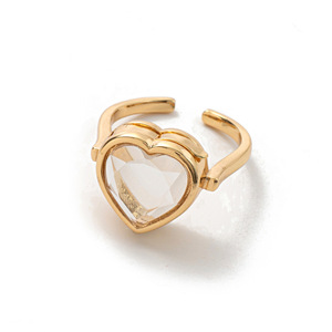 Bague ronde <span class=keywords><strong>en</strong></span> forme de coeur <span class=keywords><strong>en</strong></span> pierre d'anniversaire de décembre <span class=keywords><strong>en</strong></span> acier inoxydable, accessoires de pendentif <span class=keywords><strong>en</strong></span> Zircon coloré - Product Image 6