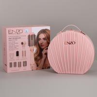 Ensemble de brosses sèche-cheveux professionnelles ENZO 9 en 1, outil de coiffage multifonctionnel, volumateur, peigne à air chaud, lisseur, boucles pour cheveux