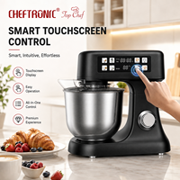 Robot pâtissier Cheftronic 6,0 L avec écran tactile intelligent, balance intégrée, fonction de fermentation, 8 vitesses, pour la pâtisserie