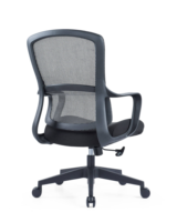 Chaise de bureau de luxe moderne avec dossier haut ergonomique entièrement en maille réglable, base pivotante en acier, matériau PP pour usage professionnel