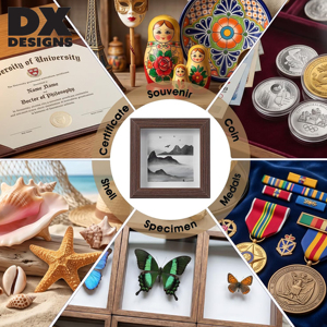 <span class=keywords><strong>กรอบ</strong></span><span class=keywords><strong>รูป</strong></span>ไม้ DX Designs ขนาด 4x4 5x5 6x6 8x8 นิ้ว แบบ Shadow Box ลึก 3 ซม. สำหรับจัดแสดงภาพ 3 มิติ ดอกไม้แห้ง <span class=keywords><strong>เปลือก</strong></span><span class=keywords><strong>หอย</strong></span> ของตกแต่งบนโต๊ะ - Product Image 6