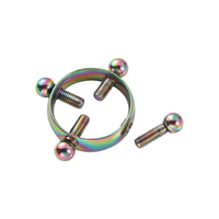 Anneaux de téton réglables en acier inoxydable, boucles de téton à vis sans perçage, boucles de téton barbell, bijoux de téton pour femmes