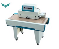 Four de rétraction à chaud de type ouvert pour bureau, petit tunnel de rétraction à chaud 6324PW, cadre en aluminium, 3.6KW, 0-260°C ℃   0-6m/min