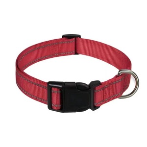 Adjustable Soft Padded Eco-Friendly Nylon <b>Dog</b> <b>Collar</b> Buckle Closure Striped Pattern Multiple Colors Simple Elegant All Seasons - Product Image 3