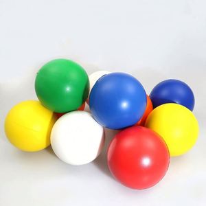 Balle anti-stress ronde en mousse PU de haute qualité 63 mm, jouets promotionnels en mousse PU avec logo personnalisé - Product Image 4