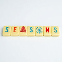 Tuiles de Mahjong Américaines du Désert, style Mid-Century, exquises, colorées et crémeuses, avec motifs Arbre, Flocons de neige, Oiseau, pour Fêtes, Cadeaux Familiaux et Divertissement