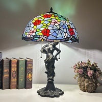 Lampe de table en verre de style méditerranéen en forme de dôme, lampe turque marocaine teintée, lampe rétro en forme de perroquet, lumière décorative pour la maison et l'hôtel