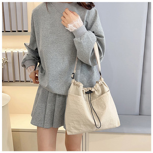 Wholesale Large Capacity Nylon Shoulder <strong>Bag</strong> <strong>Waterproof</strong> Casual Crossbody <strong>Drawstring</strong> <strong>Bags</strong> Women's Handbag for Outdoor - Product Image 3
