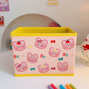 Pronto per la spedizione scatola portaoggetti da tavolo per dormitorio scelta per ragazza in pelle PU pieghevole articoli vari smistamento cestino organizer per cartoni animati - Product Image 4