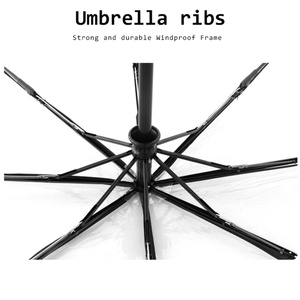 Nouveau parapluie personnalisé de 21 pouces en matériau EVA, parapluie transparent pliable en 3 sections pour enfants, parapluie compact mini résistant au vent - Product Image 5