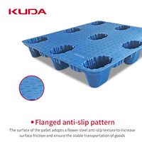 Palette en plastique KUDA 1109B-CSJJ, planche de chargement industrielle pour entrepôt, planche de sol anti-humidité 1100x900x150mm