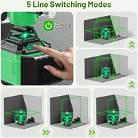 Niveau laser vert multifonctionnel 4D 16 lignes, qualité industrielle et bricolage, 360°, entrepôt local aux États-Unis, livraison directe prise en charge