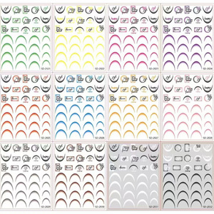 สติ๊กเกอร์ติดเล็บลายเส้นยิ้มสไตล์ฝรั่งเศส สีสันสดใส รูปทรงพระจันทร์ไล่เฉดสี แบบตัดสำเร็จ ติดเองได้ สำหรับตกแต่งเล็บ DIY ทำเล็บเองที่บ้านหรือร้านเสริมสวย - Product Image 5