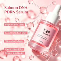 Vente en gros de sérum facial anti-rides coréen personnalisé à étiquette privée, éclaircissant et raffermissant, à base de peptides PDRN et d'ADN de saumon rose