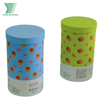 Boîte d'emballage ronde en papier avec cylindre de qualité alimentaire, coffret cadeau personnalisé pour pommes de terre, pommes de terre, avec logo imprimé, 5 pièces