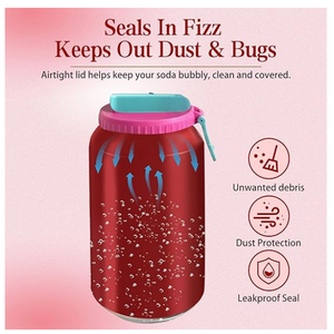 Tapas de Silicona para Latas de Refresco de Diseño Moderno, Reutilizables, Mantienen la Carbonatación, a Prueba de Fugas, Libres de BPA, 2.13 Pulgadas, Estándar para Refrescos, Cerveza y Bebidas Energéticas - Product Image 2