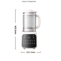 Blender électrique commercial automatique mini portable en verre pour la fabrication de lait de soja, blender multifonctionnel pour usage hôtelier