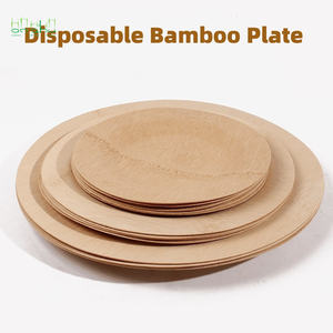 أطباق قابلة للاستعمال مرة واحدة من أوراق الخيزران والنخيل 8 بوصة وصديقة للصنبع قابلة للتحلل الحيوي وقابلة للتحلل للحفلات - Product Image 3