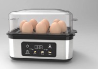 Cuiseur à œufs électrique automatique en acier inoxydable double couche 500W avec arrêt automatique pour la cuisine