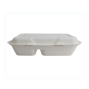 2 칸 도시락 일회용 바가스 종이 용기 - Product Image 4