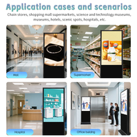 Tablero de Menús Interactivo de Doble Cara, Kiosco de Información de 55 Pulgadas, 4K UHD, Doble Android 11, 2GB 32GB, Pantalla LCD BOE, CMS Remoto