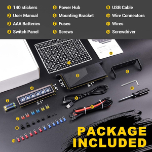 Contrôleur tactile auxiliaire sans fil <span class=keywords><strong>Aurora</strong></span> 6 gangues 12V pour feux de travail et projecteurs LED tout-terrain - Product Image 5