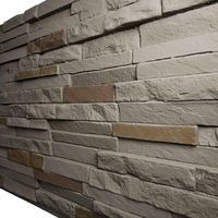 Revêtement mural extérieur résidentiel de luxe en panneaux de briques artificielles en mousse PU rigide écologique NEU CRAFT