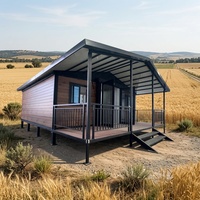 Maison préfabriquée moderne de luxe en acier extensible, 2-3 chambres, espace de vie extérieur, installation rapide, appartement, villa, bureau