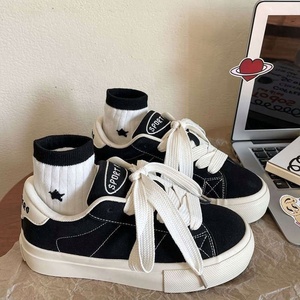 Nouvelles chaussures de marche pour femmes, couleur vin rouge, à talons hauts, avec un design rétro de style Hong Kong, bout rond, fermeture à lacets, pour l'automne/le printemps - Product Image 2