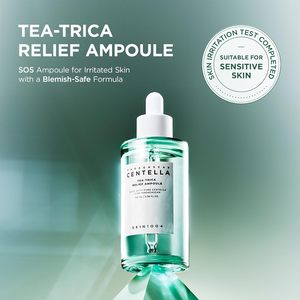 SKIN1004 Centella Tea Trica Relief Ampoule 100ml Siero Viso Coreano con Cica e Tea Tree per il Trattamento dell'Acne - Product Image 2