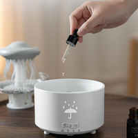 Humidificateur d'huiles essentielles de haute qualité à 7 couleurs, lampe de nuit portable en forme de parapluie, humidificateur d'aromathérapie en forme de goutte de pluie