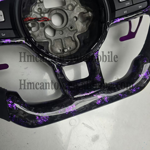 Volant de direction en fibre de carbone forgée et suède le plus populaire avec LED pour VW Golf 7 GTI - Product Image 6