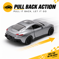 4 modèles variés de voitures de sport miniatures à rétrofriction en alliage métallique, échelle 1:36, avec portes ouvrables, style M4 Romeo Lykan Roma, pour enfant