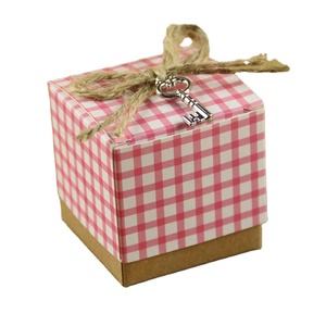 Plaid Square <strong>Party</strong> <strong>Favors</strong> Paper Box Packaging <strong>Baby</strong> <strong>Shower</strong> <strong>Favors</strong> - Product Image 2