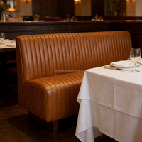 Banc de restaurant commercial de luxe en bois massif rétro, durable, pour hôtel, café, restaurant