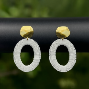 Boucles d'oreilles pendantes pour femmes E295-E150-0495B, style bohème géométrique, plaqué or, acier inoxydable 316L - Product Image 3