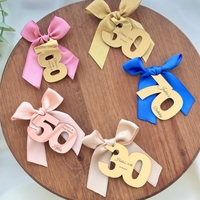 Accessoires numériques personnalisés en acrylique gravé pour loisirs créatifs, noms et dates sur mesure - Coffret cadeau pour la célébration des 100 jours